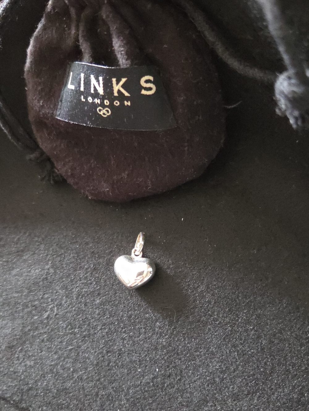 Retired Links Of London Sterling Silver Puffed Heart Charm